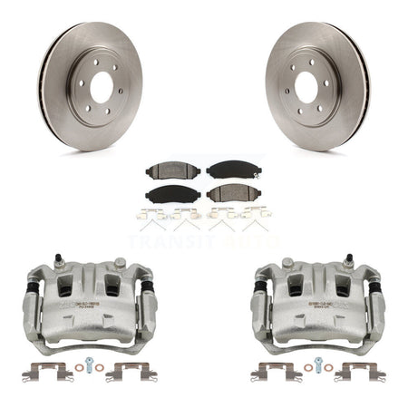 Front Disc Brake Caliper Rotors Semi-Metallic Pad Kit For Nissan Frontier Suzuki Equator KC8-100084S