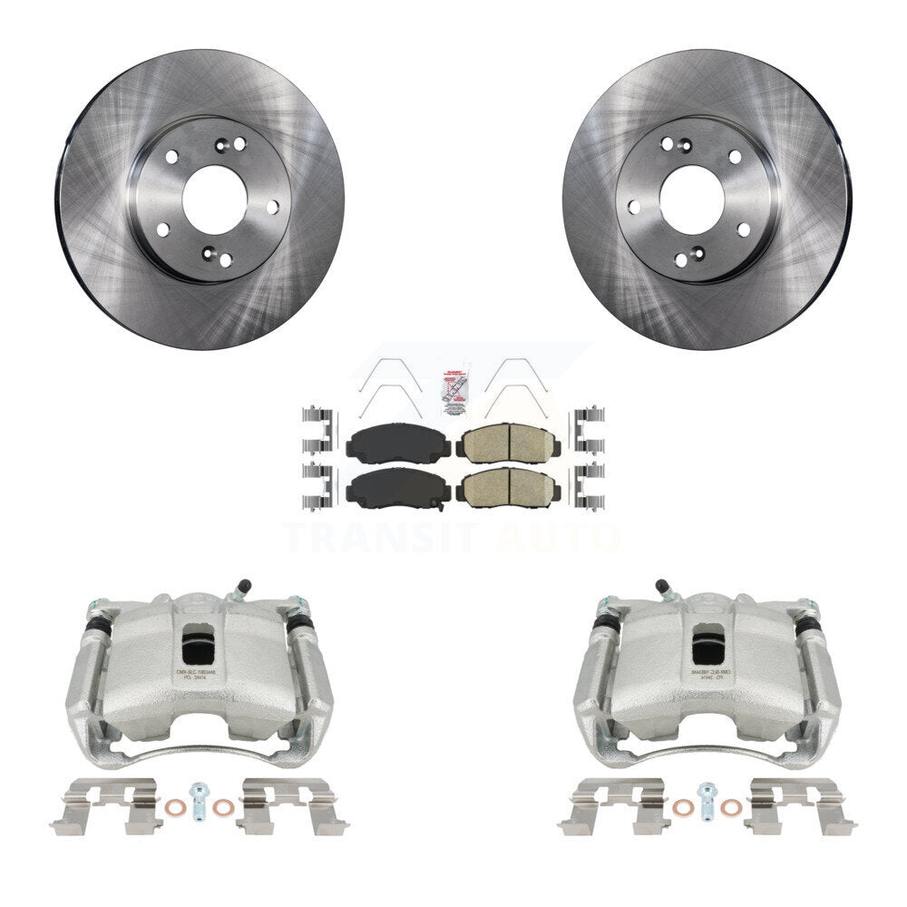 Front Disc Brake Caliper Rotors And Ceramic Pads Kit For Honda Civic Acura CSX KC8-100085N by Transit Auto