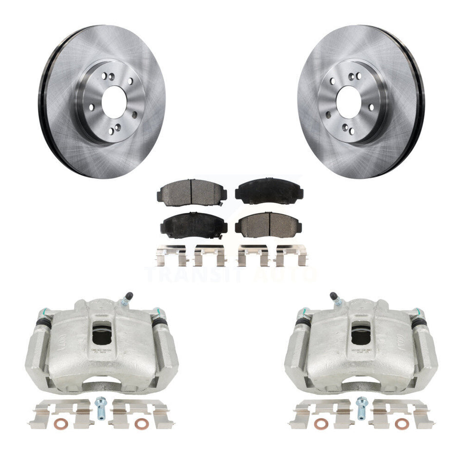 Front Disc Brake Caliper Rotors And Semi-Metallic Pads Kit For Honda Accord Acura TL TSX CL KC8-100085P by Transit Auto