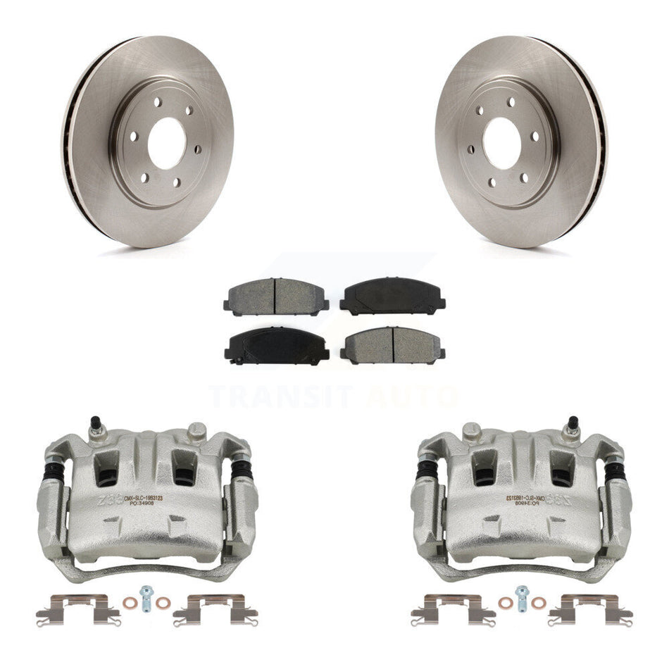 Front Disc Brake Caliper Rotors And Semi-Metallic Pads Kit For Suzuki Equator KC8-100085S