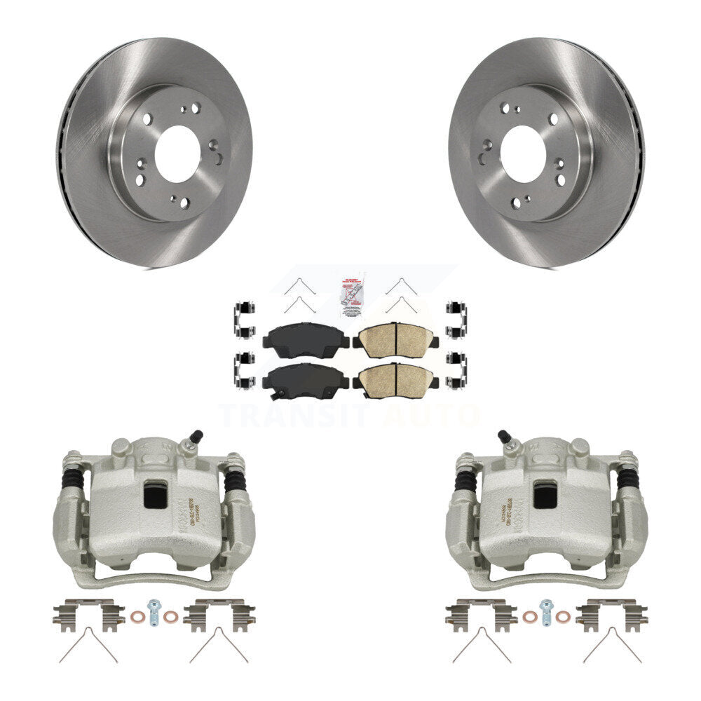 Front Disc Brake Caliper Rotors And Ceramic Pads Kit For Honda Civic KC8-100089N