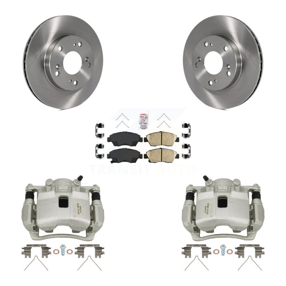 Front Disc Brake Caliper Rotors And Ceramic Pads Kit For Honda Civic KC8-100089N