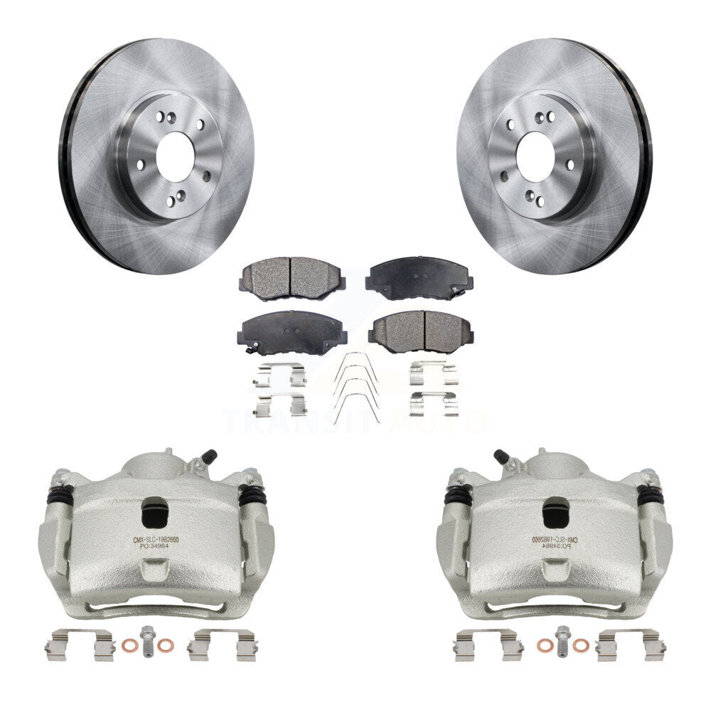 Front Disc Brake Caliper Rotors And Semi-Metallic Pads Kit For Honda Accord KC8-100089P