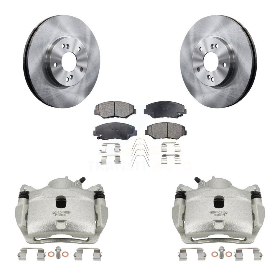 Front Disc Brake Caliper Rotors And Semi-Metallic Pads Kit For Honda Accord KC8-100089P