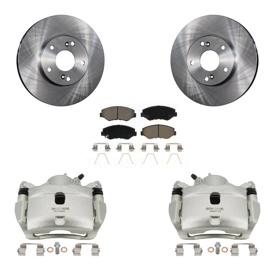 Front Disc Brake Caliper Rotor Ceramic Pad Kit For Honda Civic Accord Fit Acura ILX CR-Z KC8-100090C