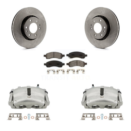 Front Brake Caliper Rotor & Semi-Metallic Pad Kit For Chevrolet Trailblazer GMC Envoy XL KC8-100091S