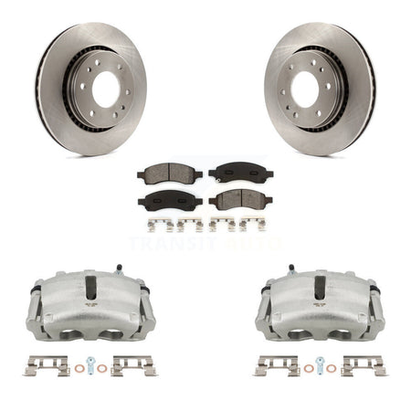 Front Disc Brake Caliper Rotor Semi-Metallic Pad Kit For Chevrolet Trailblazer GMC Envoy KC8-100092S