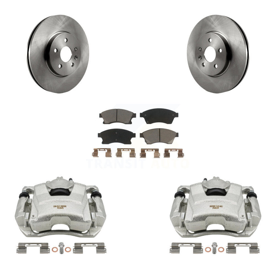 Front Disc Brake Caliper Rotors And Ceramic Pads Kit For 2013-2014 Chevrolet Sonic RS KC8-100094C