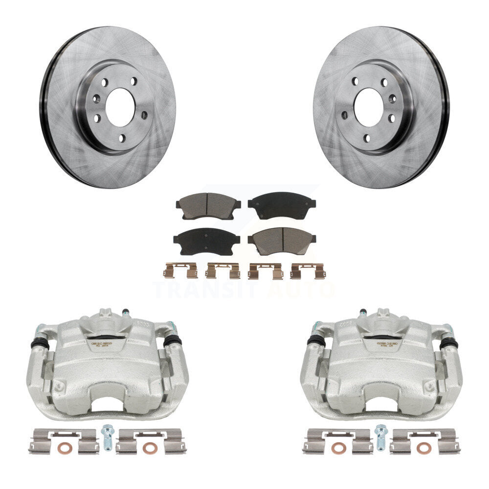 Front Disc Brake Caliper Rotors And Ceramic Pads Kit For Chevrolet Cruze Buick Verano Volt Orlando KC8-100095C by Transit Auto