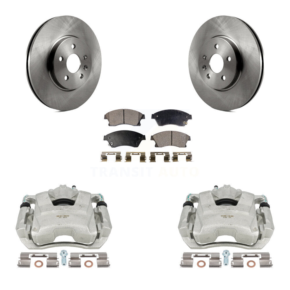 Front Disc Brake Caliper Rotors And Semi-Metallic Pads Kit For 2013-2014 Chevrolet Sonic RS KC8-100095P by Transit Auto