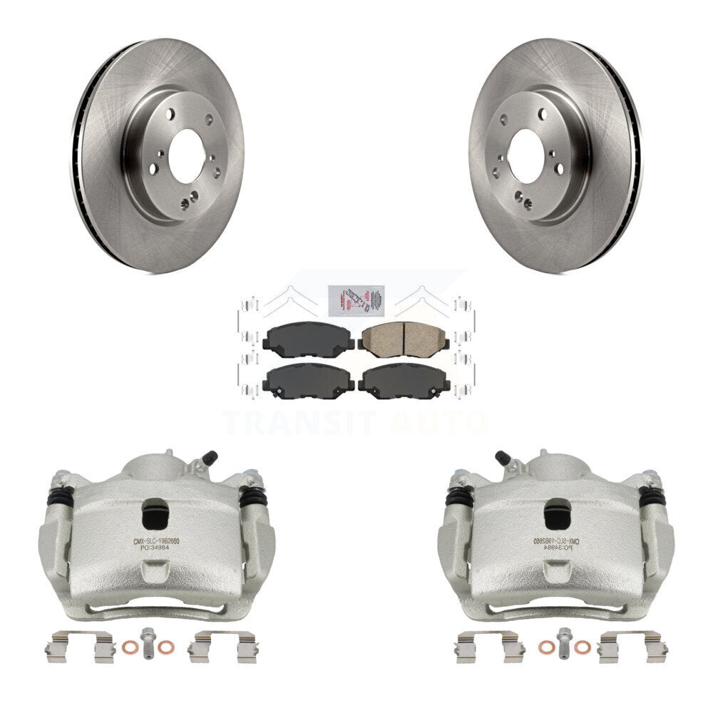 Front Disc Brake Caliper Rotors And Ceramic Pads Kit For Honda Civic KC8-100096N