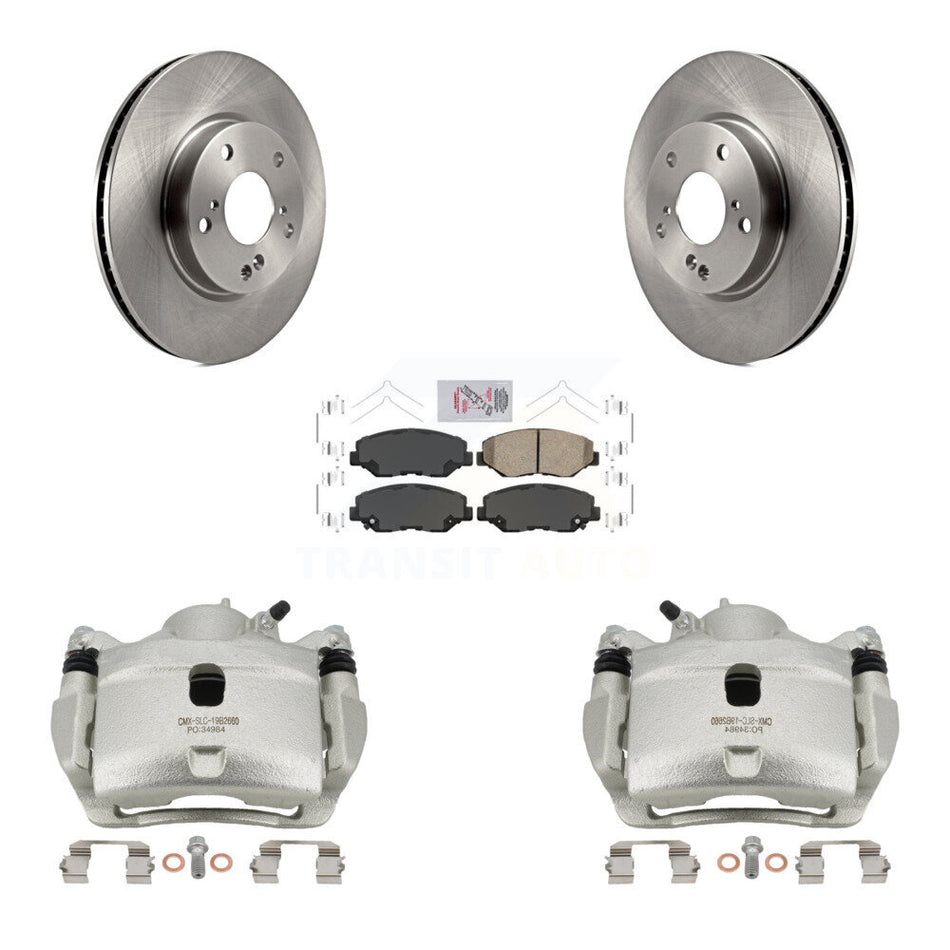 Front Disc Brake Caliper Rotors And Ceramic Pads Kit For Honda Civic KC8-100096N