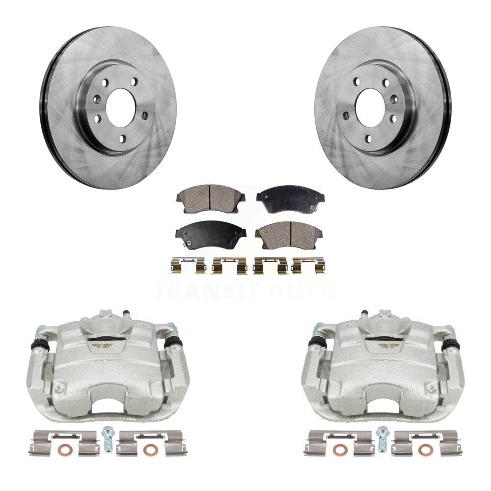 Front Disc Brake Caliper Rotors And Semi-Metallic Pads Kit For Chevrolet Cruze Buick Verano Volt Orlando KC8-100096P by Transit Auto