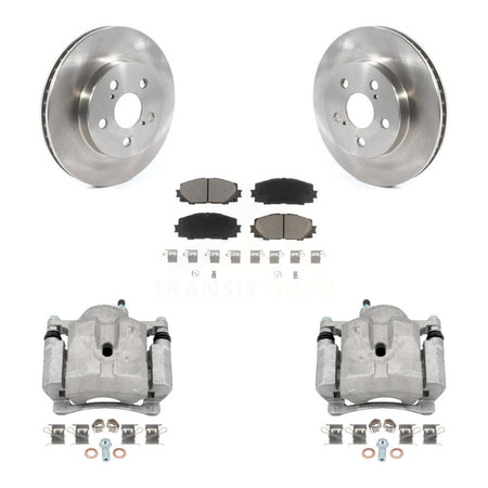 Front Disc Brake Caliper Rotors And Ceramic Pads Kit For Toyota Corolla Prius Prime KC8-100097C