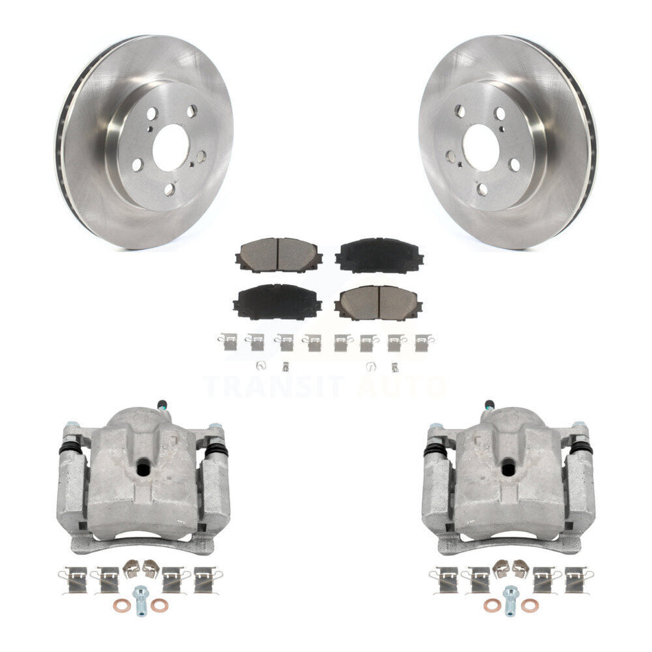 Front Disc Brake Caliper Rotors And Ceramic Pads Kit For Toyota Corolla Prius Prime KC8-100097C
