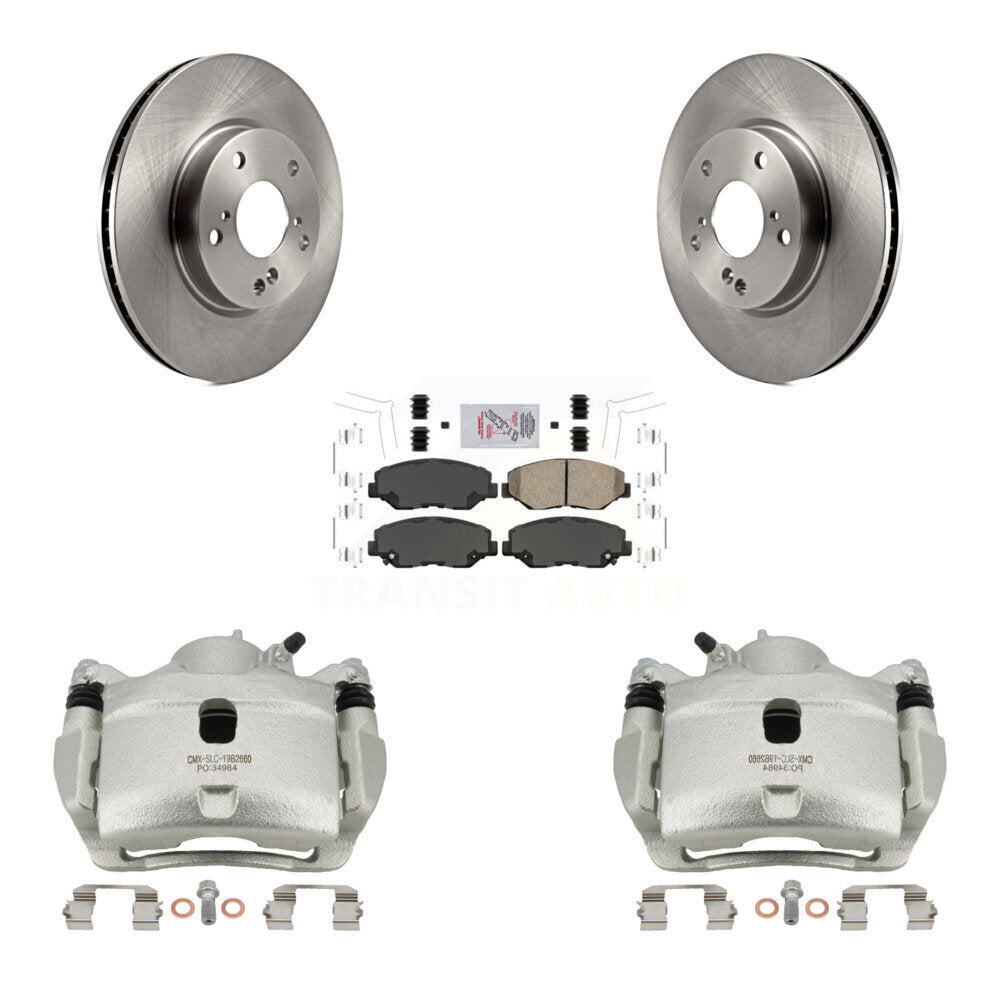 Front Disc Brake Caliper Rotors And Ceramic Pads Kit For Honda Civic KC8-100097N