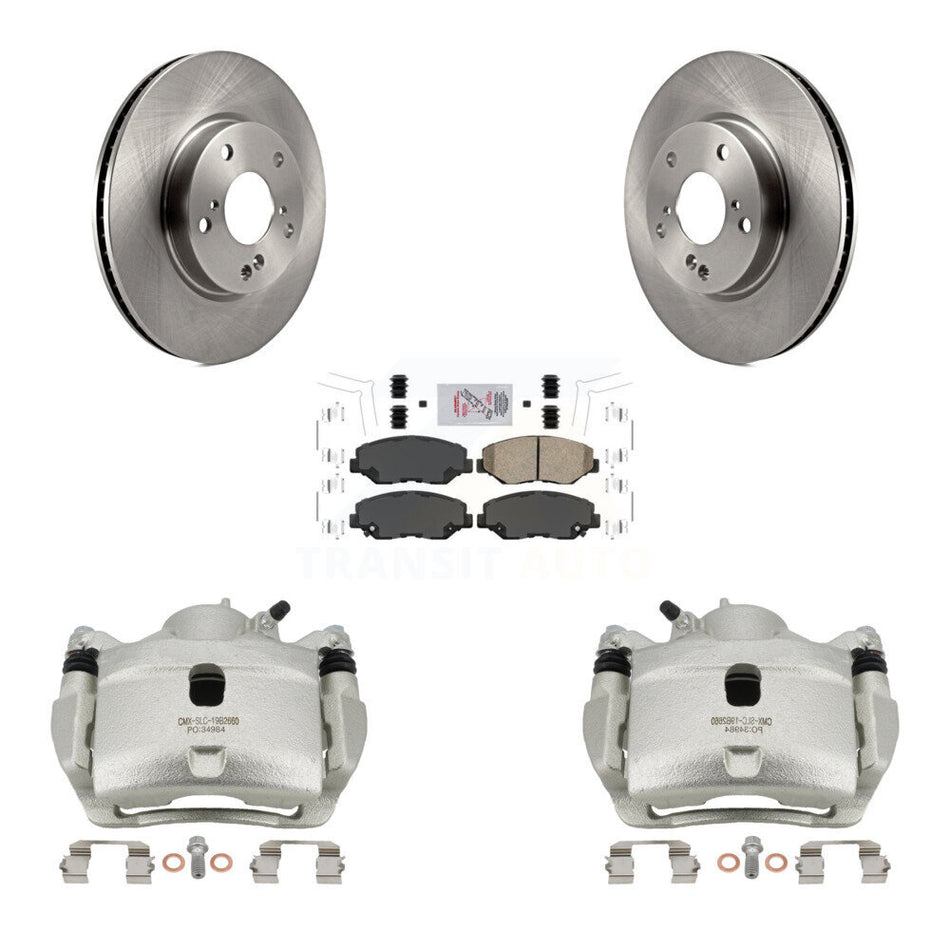Front Disc Brake Caliper Rotors And Ceramic Pads Kit For Honda Civic KC8-100097N
