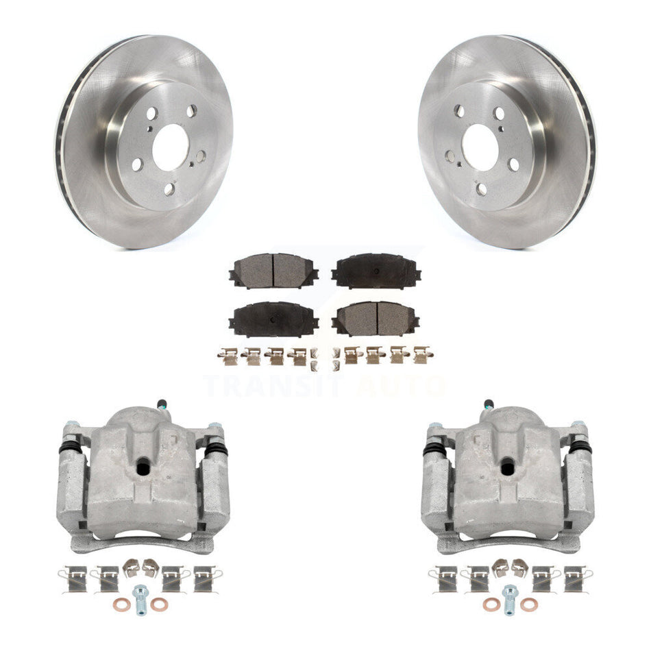 Front Disc Brake Caliper Rotors And Semi-Metallic Pad Kit For Toyota Corolla Prius Prime KC8-100098P