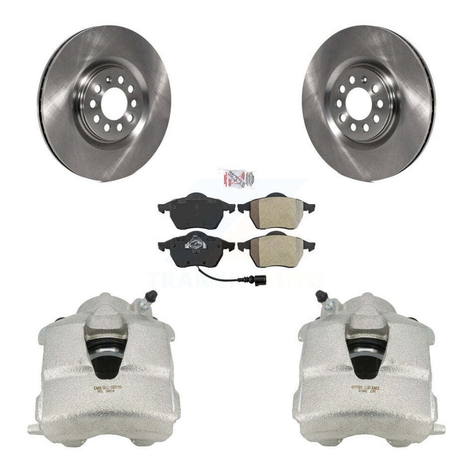Front Disc Brake Caliper Rotors And Semi-Metallic Pads Kit For Volkswagen Jetta KC8-100100N