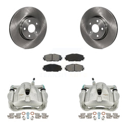 Front Disc Brake Caliper Rotors And Semi-Metallic Pads Kit For Toyota Corolla Scion xD Matrix Pontiac Vibe KC8-100100S