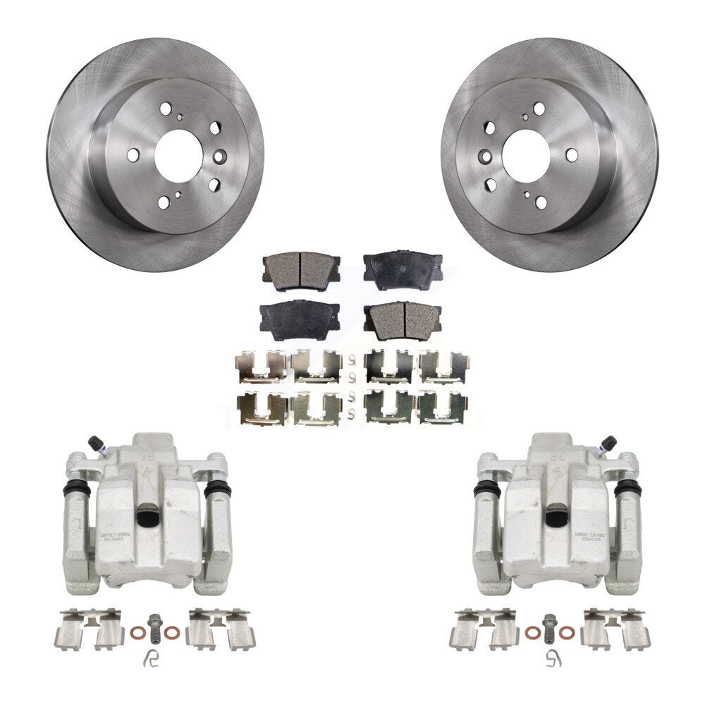 Rear Disc Brake Caliper Rotor Ceramic Pad Kit For Toyota Camry Lexus ES350 Avalon ES300h KC8-100101T