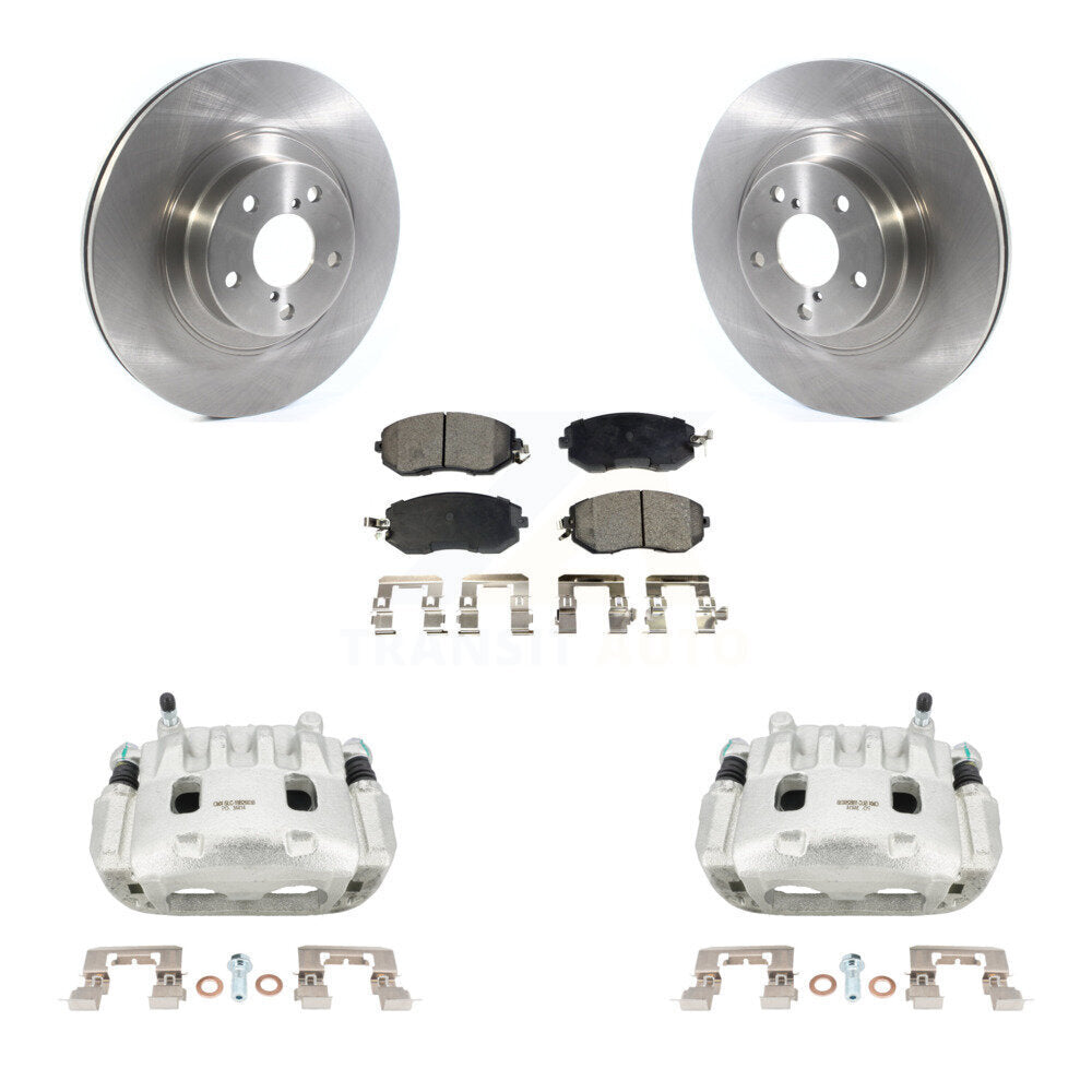 Front Brake Caliper Rotor Semi-Metallic Pad Kit For Subaru Forester Impreza XV Crosstrek KC8-100104P