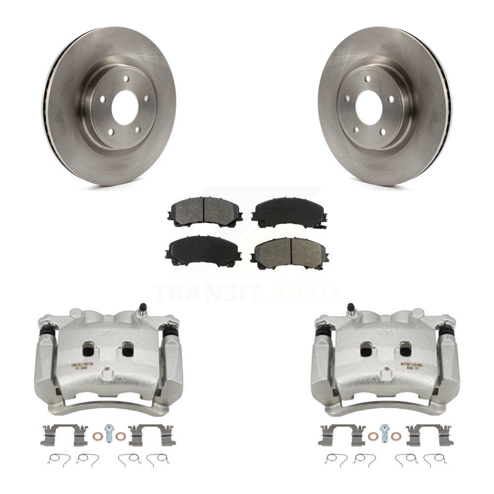 Front Disc Brake Caliper Rotors And Semi-Metallic Pads Kit For INFINITI Q50 QX50 Q60 KC8-100104S