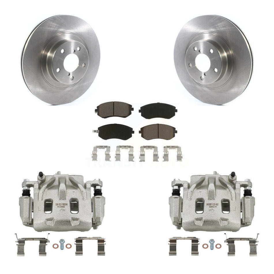 Front Brake Caliper Rotors Ceramic Pad Kit For 2012 Subaru Legacy 2.5L with Turbocharged KC8-100106C
