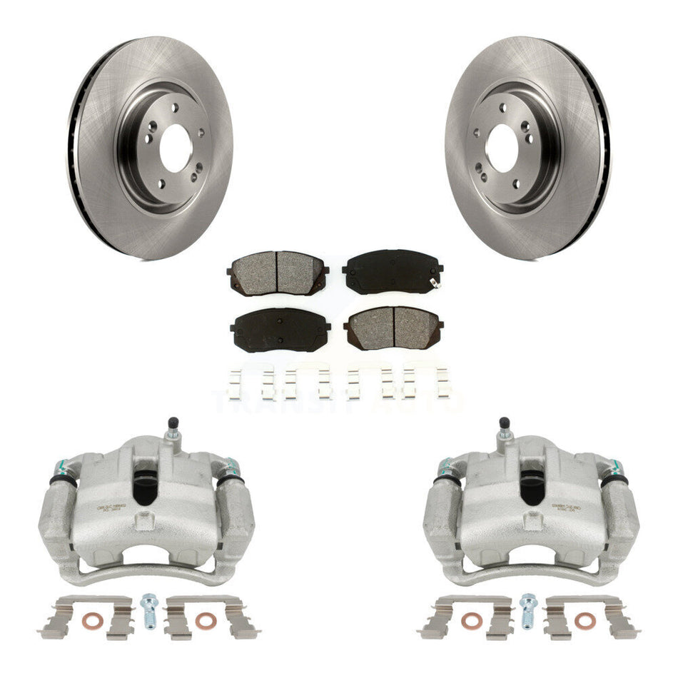 Front Disc Brake Caliper Rotors And Semi-Metallic Pads Kit For 2015 Hyundai Tucson FUEL CELL EV (FCEV) engine KC8-100106S