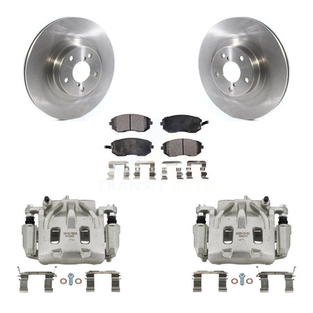 Front Brake Caliper Rotor Semi-Metallic Pad Kit For Subaru Legacy 2.5L with Turbocharged KC8-100107P
