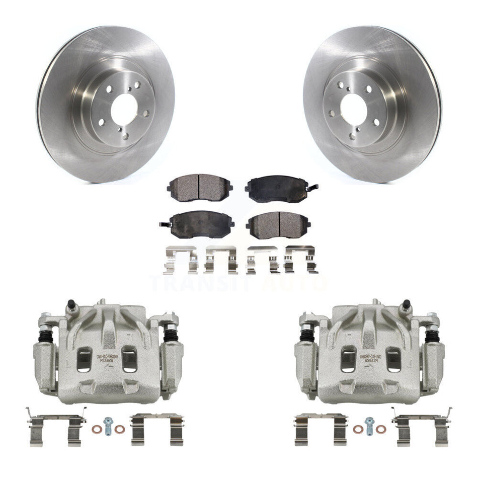 Front Brake Caliper Rotor Semi-Metallic Pad Kit For Subaru Legacy 2.5L with Turbocharged KC8-100107P