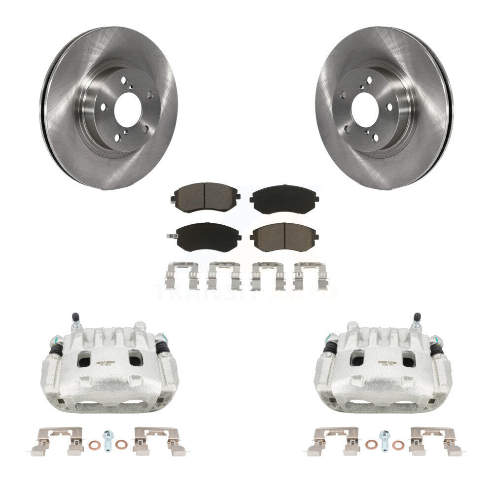 Front Disc Brake Caliper Rotors And Ceramic Pads Kit For Subaru Legacy KC8-100109C