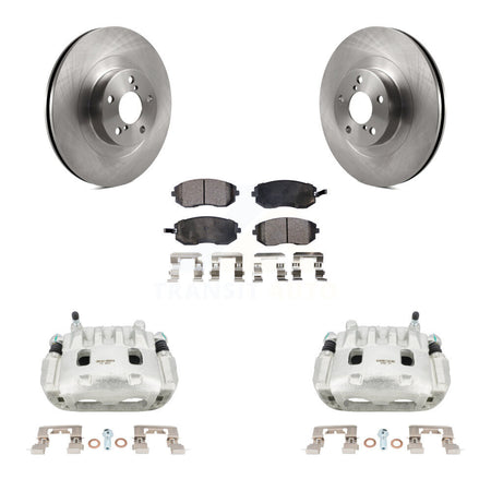 Front Brake Caliper Rotor Semi-Metallic Pad Kit For Subaru Forester Impreza Outback Baja KC8-100109P