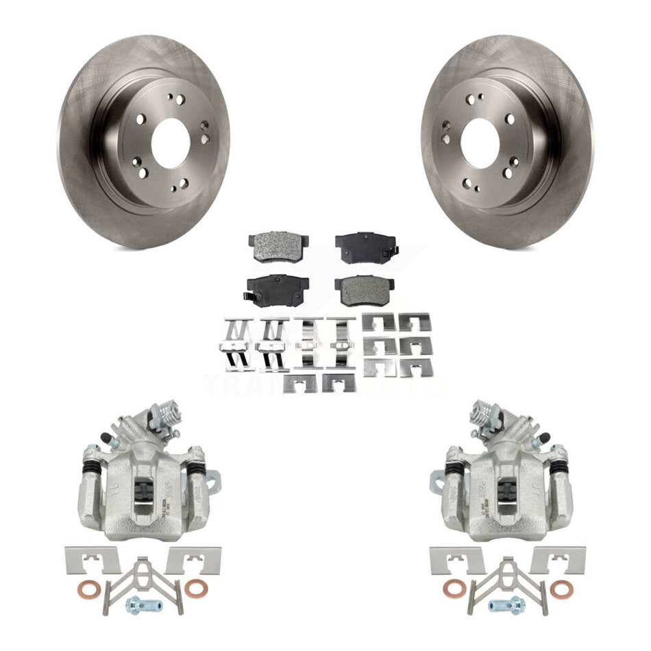 Rear Disc Brake Caliper Rotors And Ceramic Pads Kit For 2016-2018 Acura ILX KC8-100109T