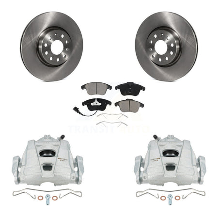 Front Disc Brake Caliper Rotors And Ceramic Pads Kit For Volkswagen Passat Tiguan Audi Q3 Quattro Limited KC8-100111C by Transit Auto