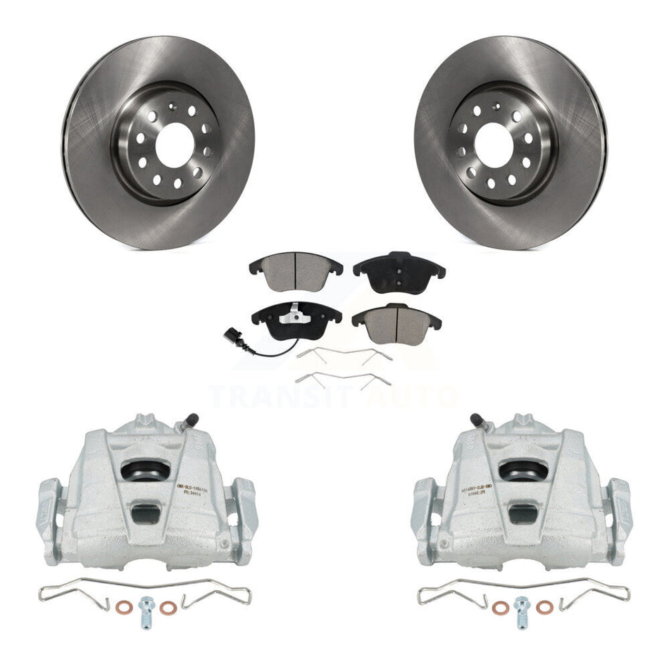Front Disc Brake Caliper Rotors And Ceramic Pads Kit For Volkswagen Passat Tiguan Audi Q3 Quattro Limited KC8-100111C