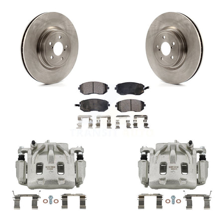 Front Disc Brake Caliper Rotors And Semi-Metallic Pads Kit For Subaru Legacy KC8-100111P