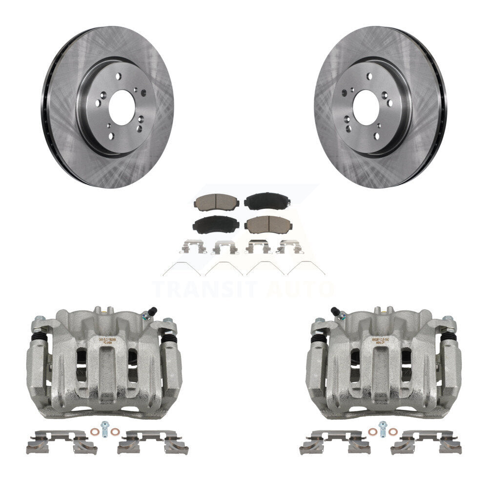Front Disc Brake Caliper Rotors And Ceramic Pads Kit For Honda CR-V Crosstour Accord KC8-100112C