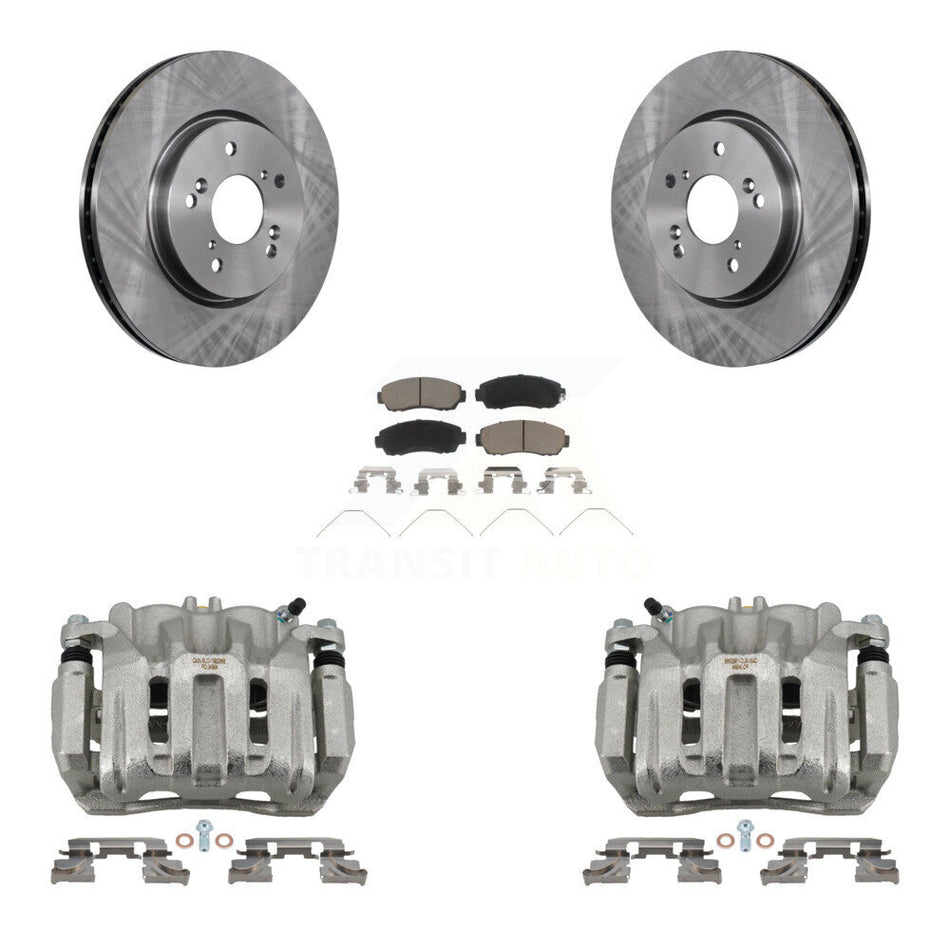 Front Disc Brake Caliper Rotors And Ceramic Pads Kit For Honda CR-V Crosstour Accord KC8-100112C