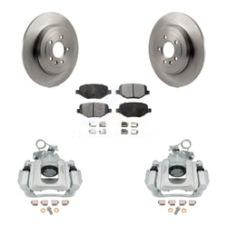 Rear Disc Brake Caliper Rotors And Ceramic Pads Kit For Ford Edge Lincoln MKX KC8-100112T