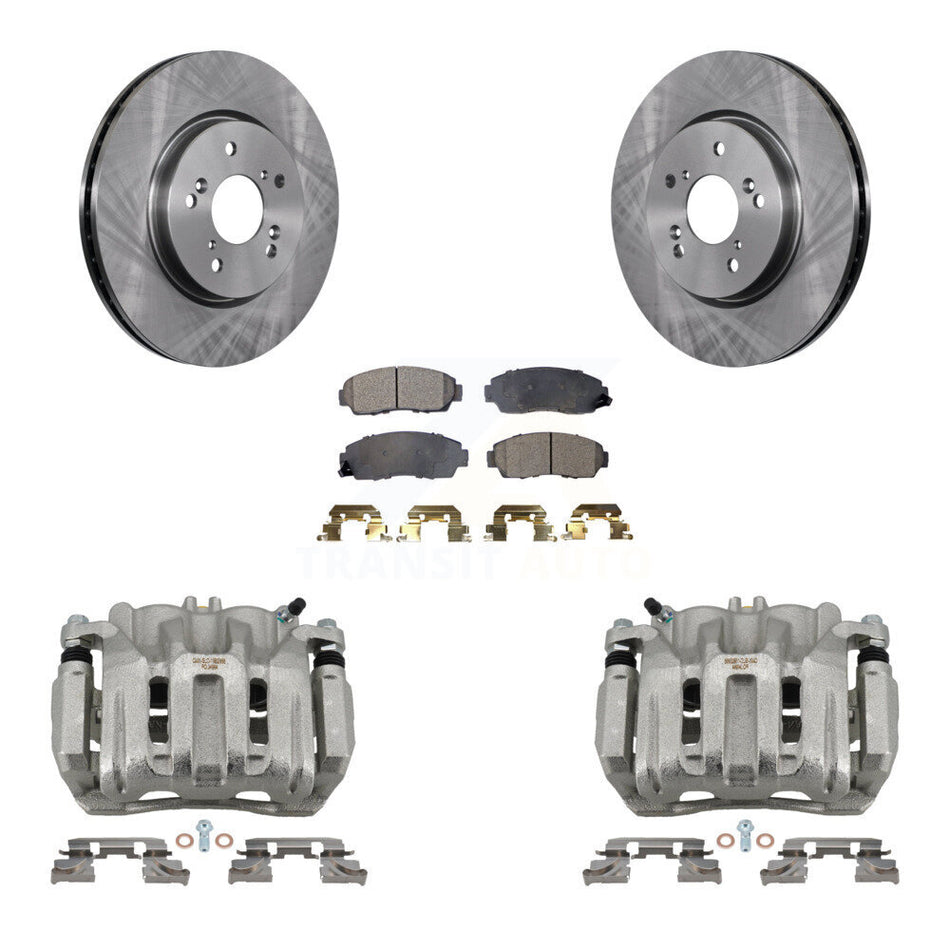Front Disc Brake Caliper Rotor And Semi-Metallic Pad Kit For Honda CR-V Acura RDX Accord KC8-100113P