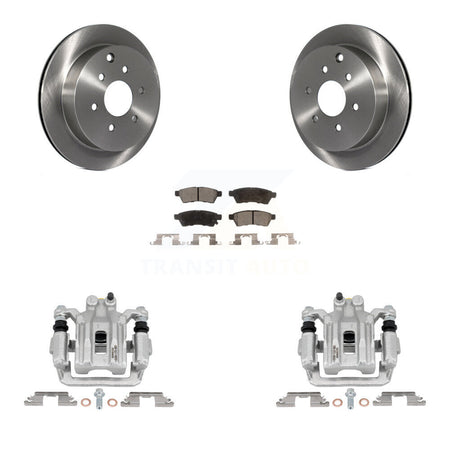Rear Disc Brake Caliper Rotors Ceramic Pad Kit For Nissan Frontier Xterra Suzuki Equator KC8-100113T