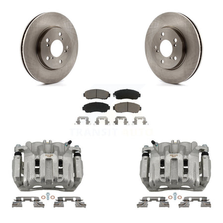 Front Disc Brake Caliper Rotors And Ceramic Pads Kit For 2005-2010 Honda Odyssey KC8-100115C