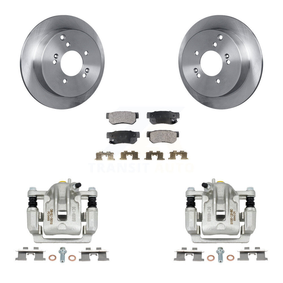 Rear Disc Brake Caliper Rotors And Ceramic Pads Kit For Kia Sportage Hyundai Tucson KC8-100115T