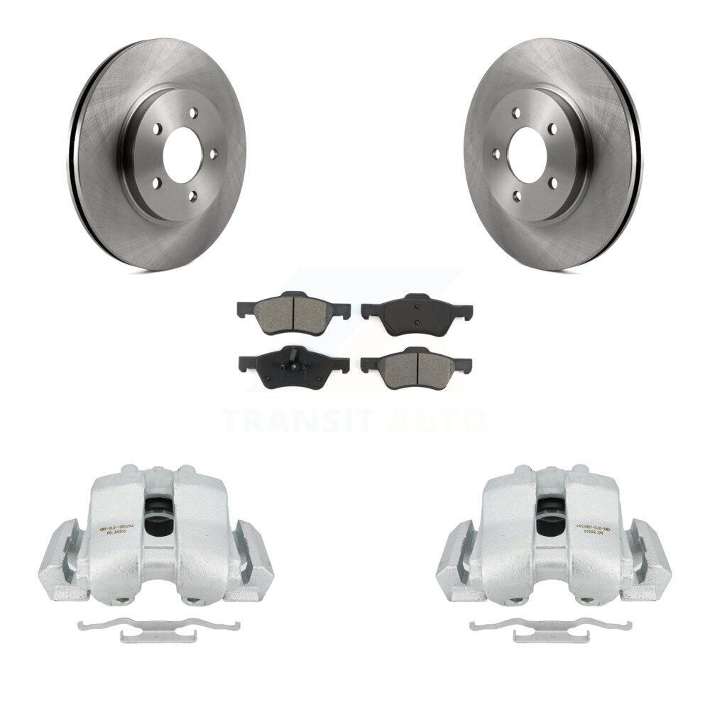 Front Disc Brake Caliper Rotors And Semi-Metallic Pads Kit For Ford Escape Mercury Mariner KC8-100116S by Transit Auto