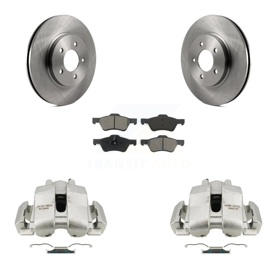 Front Disc Brake Caliper Rotors And Semi-Metallic Pads Kit For Ford Escape Mercury Mariner KC8-100116S