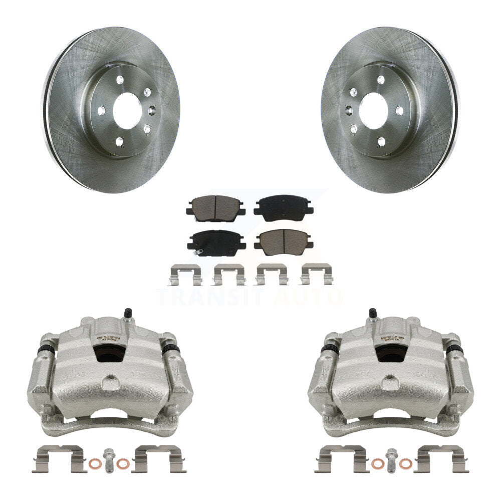 Front Disc Brake Caliper Rotors And Ceramic Pads Kit For Chevrolet Cruze Bolt EV Volt KC8-100117C