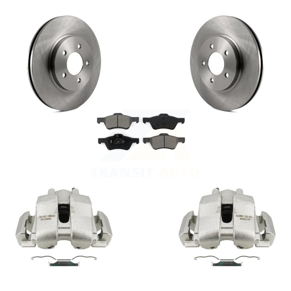 Front Disc Brake Caliper Rotors And Semi-Metallic Pads Kit For Ford Escape Mercury Mariner Mazda Tribute KC8-100117S