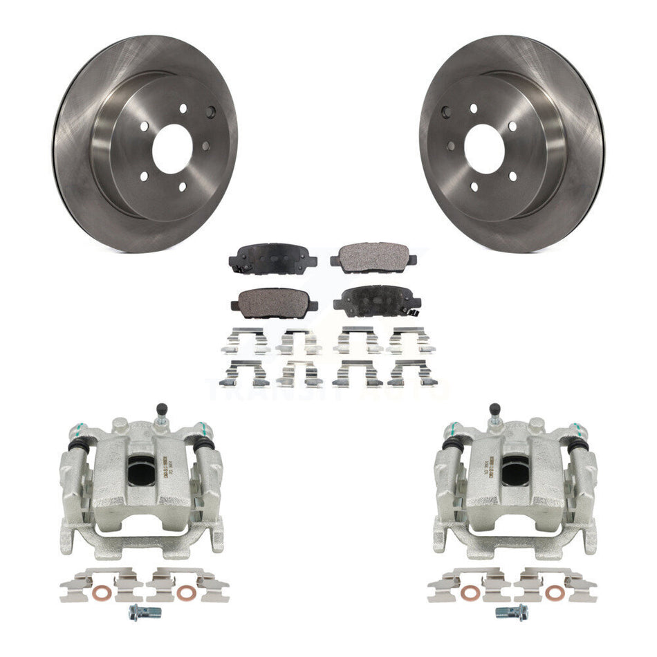 Rear Disc Brake Caliper Rotors And Ceramic Pads Kit For Nissan Murano INFINITI Pathfinder QX60 Q50 Quest JX35 M37 Q60 Q70L Q70 M56 M35h KC8-100117T