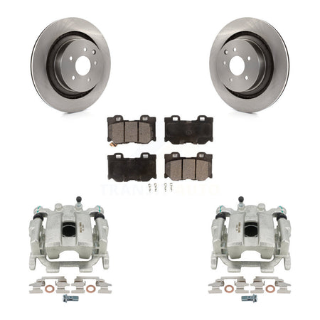 Rear Disc Brake Caliper Rotors And Ceramic Pads Kit For INFINITI G37 Nissan 370Z KC8-100121T by Transit Auto